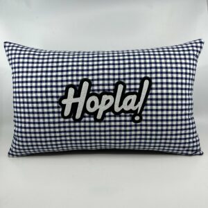 Coussin vichy bleu Hoplà!