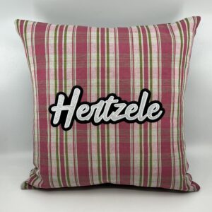 Coussin Hertzele, Kelsch rose « Charlotte »