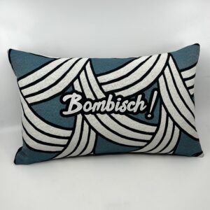 Coussin Bombisch !,
Motif Art déco.
