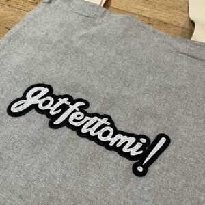 Tote bag Gotfertomi! gris