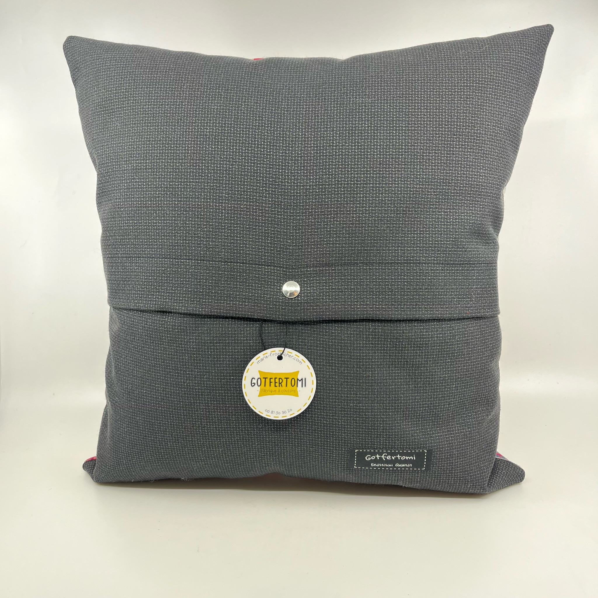 Coussin Schmoutz Denim bleu – Image 2