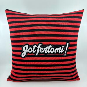 Coussin Gotfertomi ! , tissu Marinière.