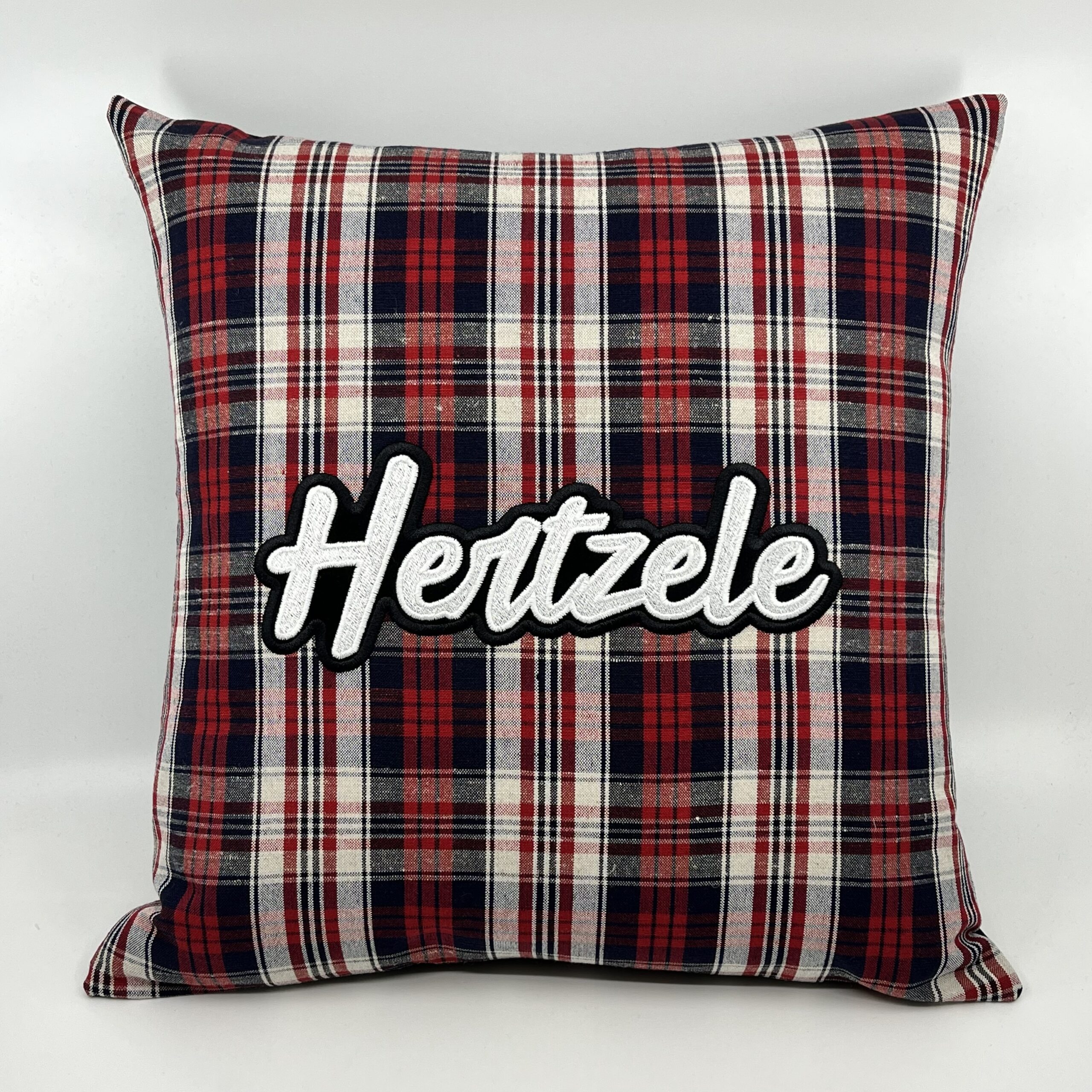 Coussin Hertzele, Kelsch bleu-rouge