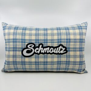 Coussin Schmoutz, kelsch bleu