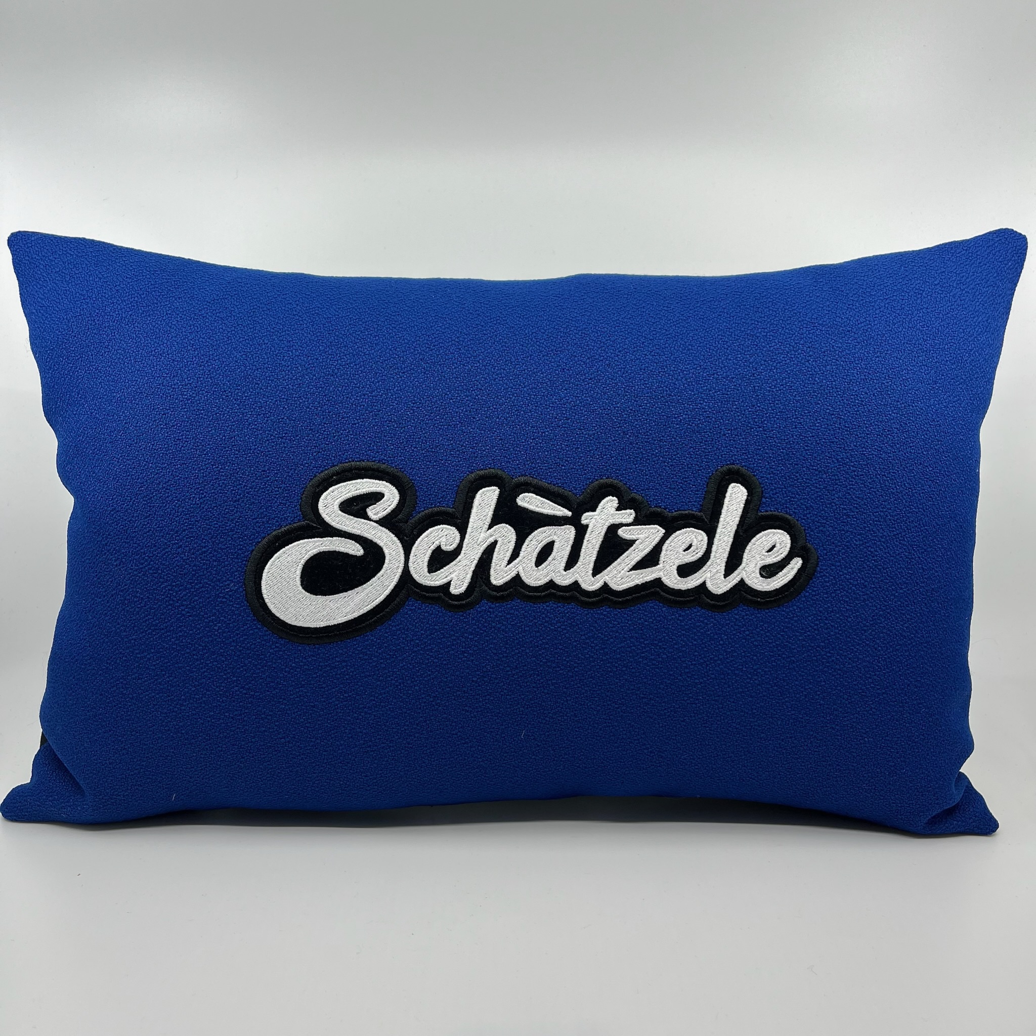 Coussin Schàtzele, bleu