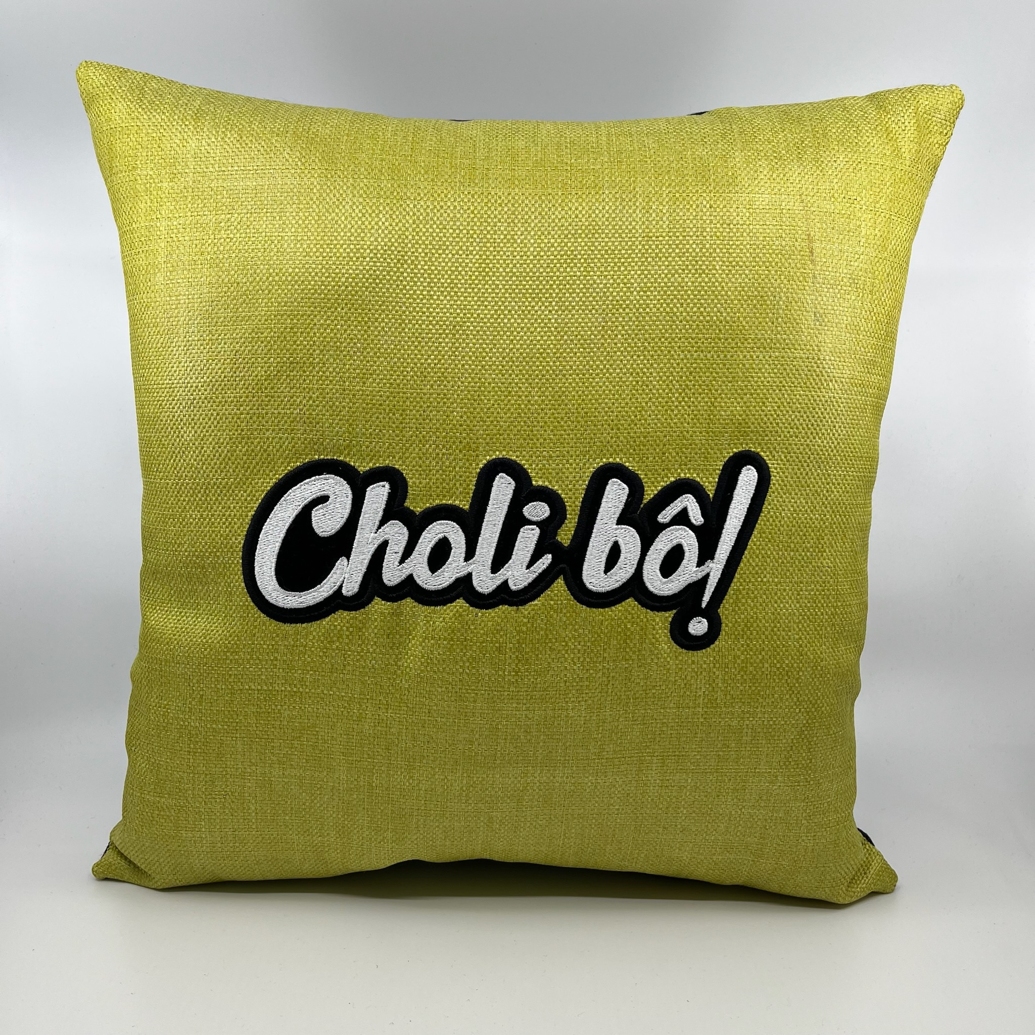 Coussin Choli bô !, vert Anis