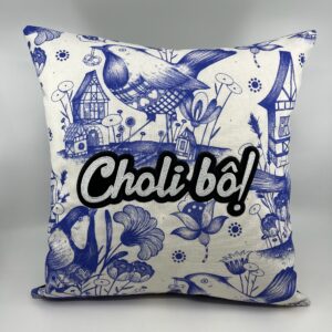 Coussin Choli bô bleu, collab’ Missy
