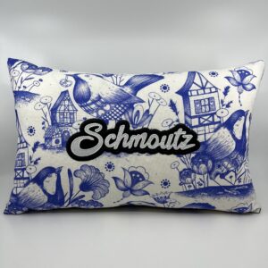 Coussin Schmoutz bleu, collab’ Missy