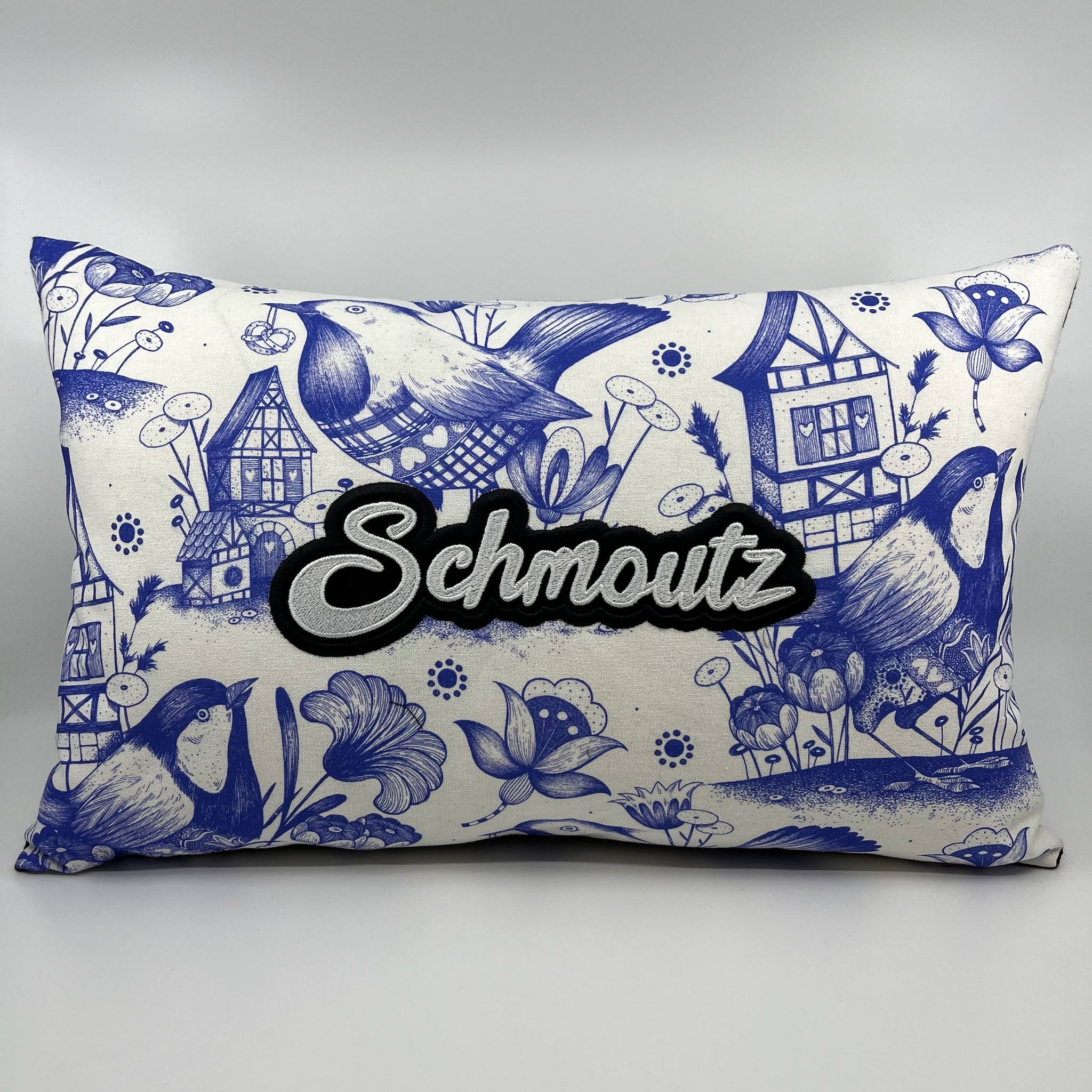 Coussin Schmoutz bleu, collab’ Missy