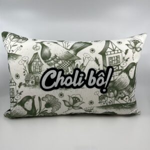 Coussin Choli bô vert, collab’ Missy