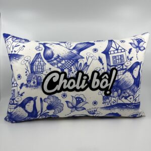 Coussin Choli bô bleu, collab’ Missy