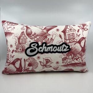 Coussin Schmoutz rouge, collab’ Missy