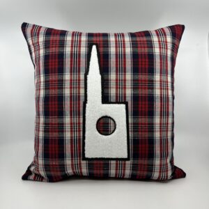 Coussin Cathédrale, Kelsch rouge et bleu