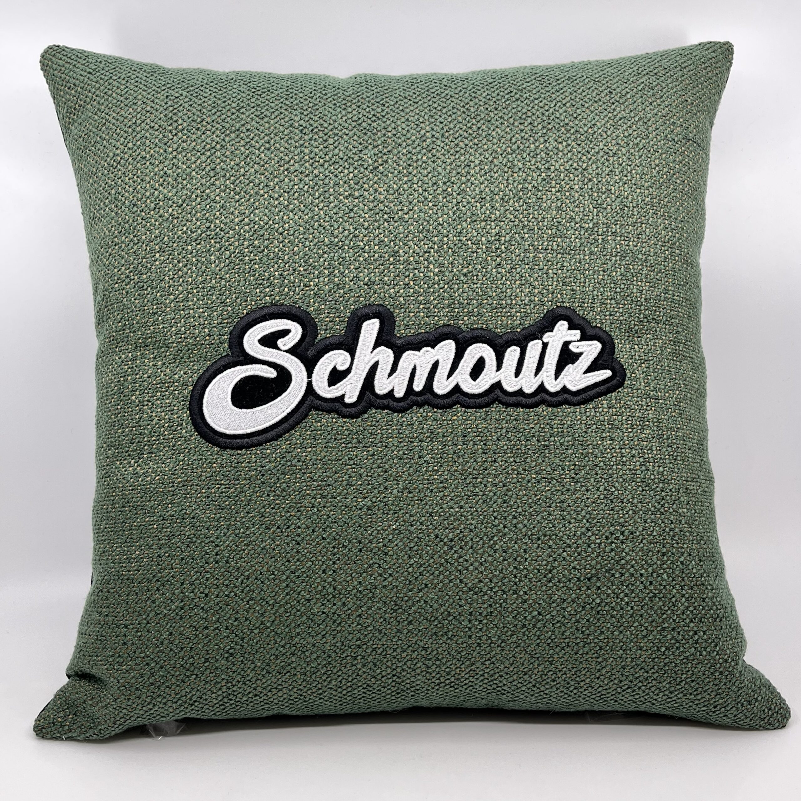 Coussin Schmoutz,
Toile verte.