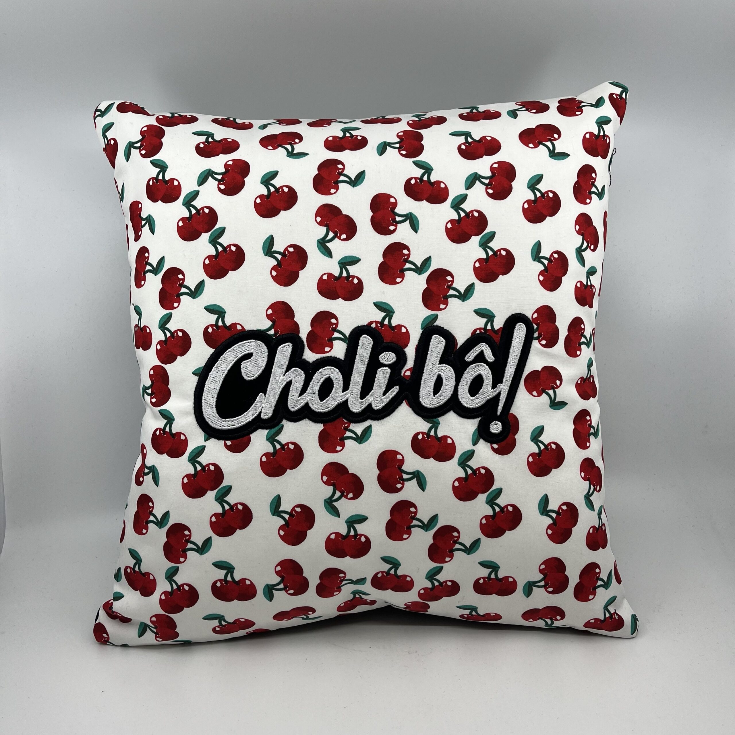 Coussin Choli bô !, toile Cerises 🍒