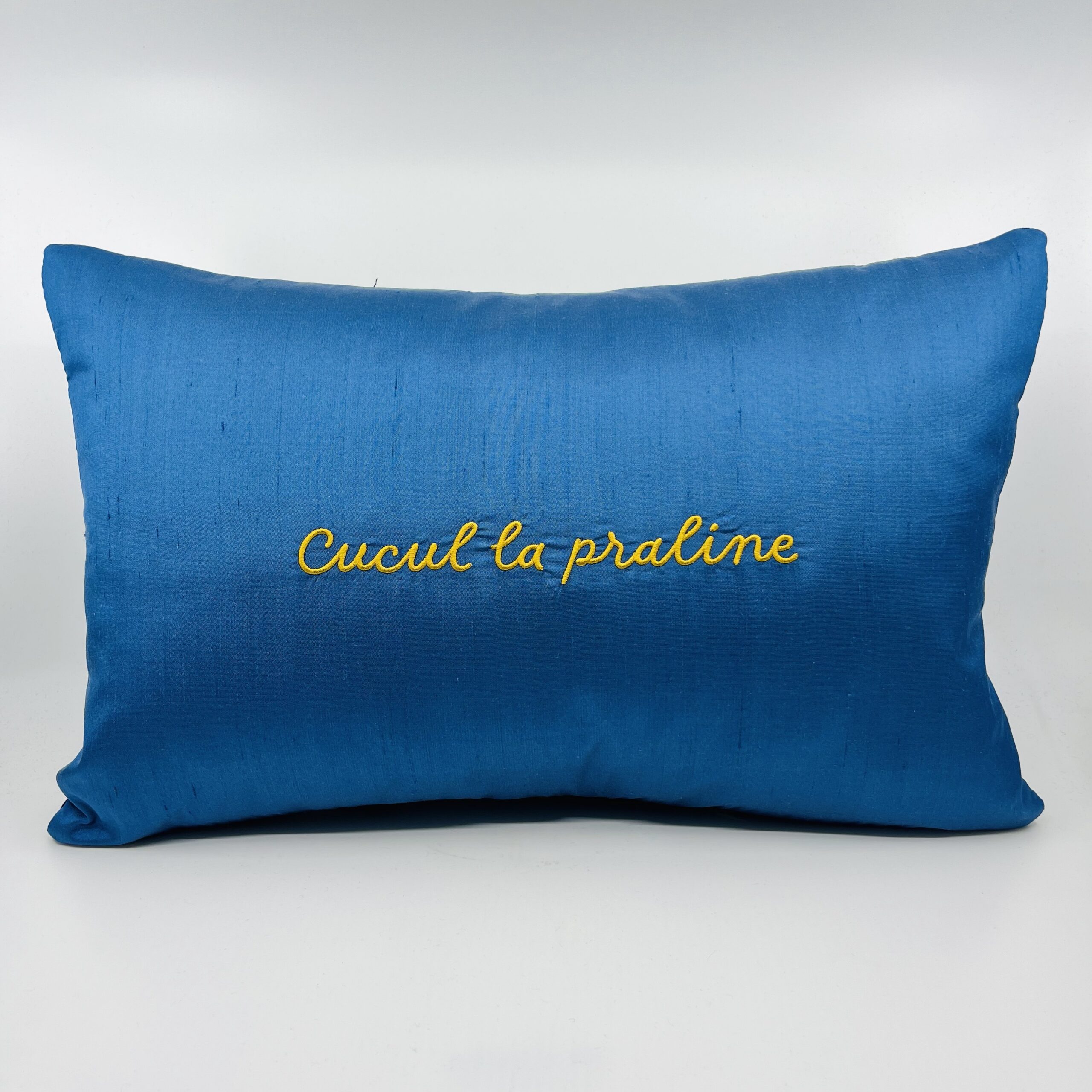 Coussin, « Cucul la praline » Soie sauvage .