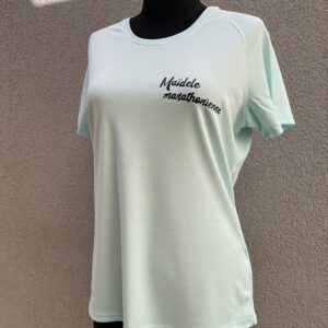 Tee-shirt technique
“Maïdele Marathonienne ”
Bleu glacier 
Taille M