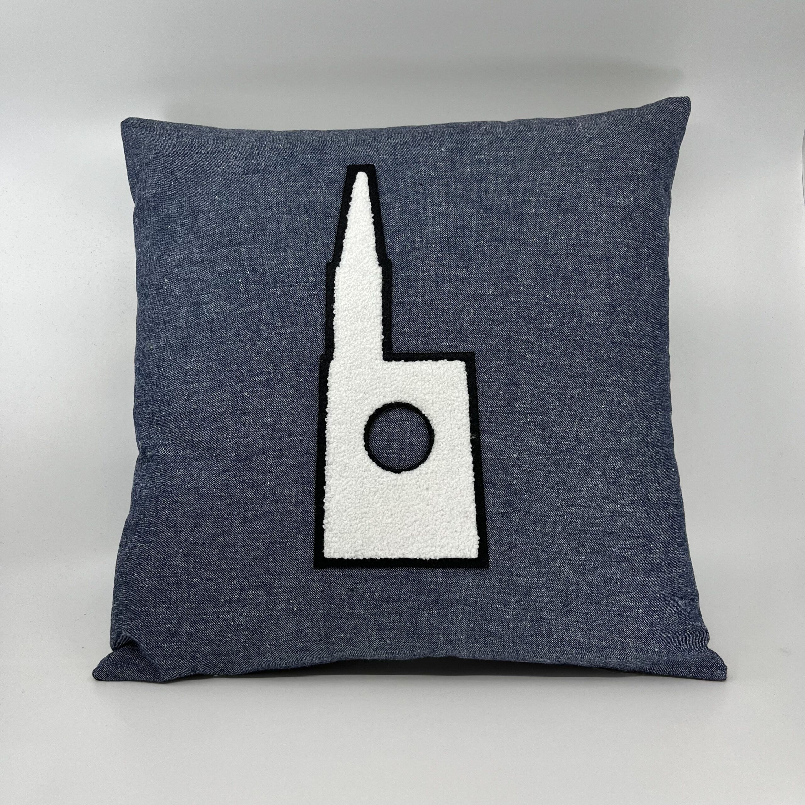 Coussin Cathédrale, Denim bleu