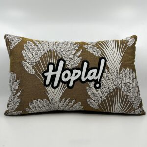 Coussin Hopla ! 
Toile motifs “Art Déco “