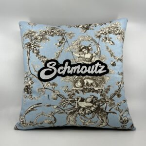 Coussin Schmoutz,
Toile de Jouy