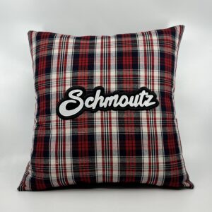 Coussin Schmoutz,
Kelsch bleu-rouge