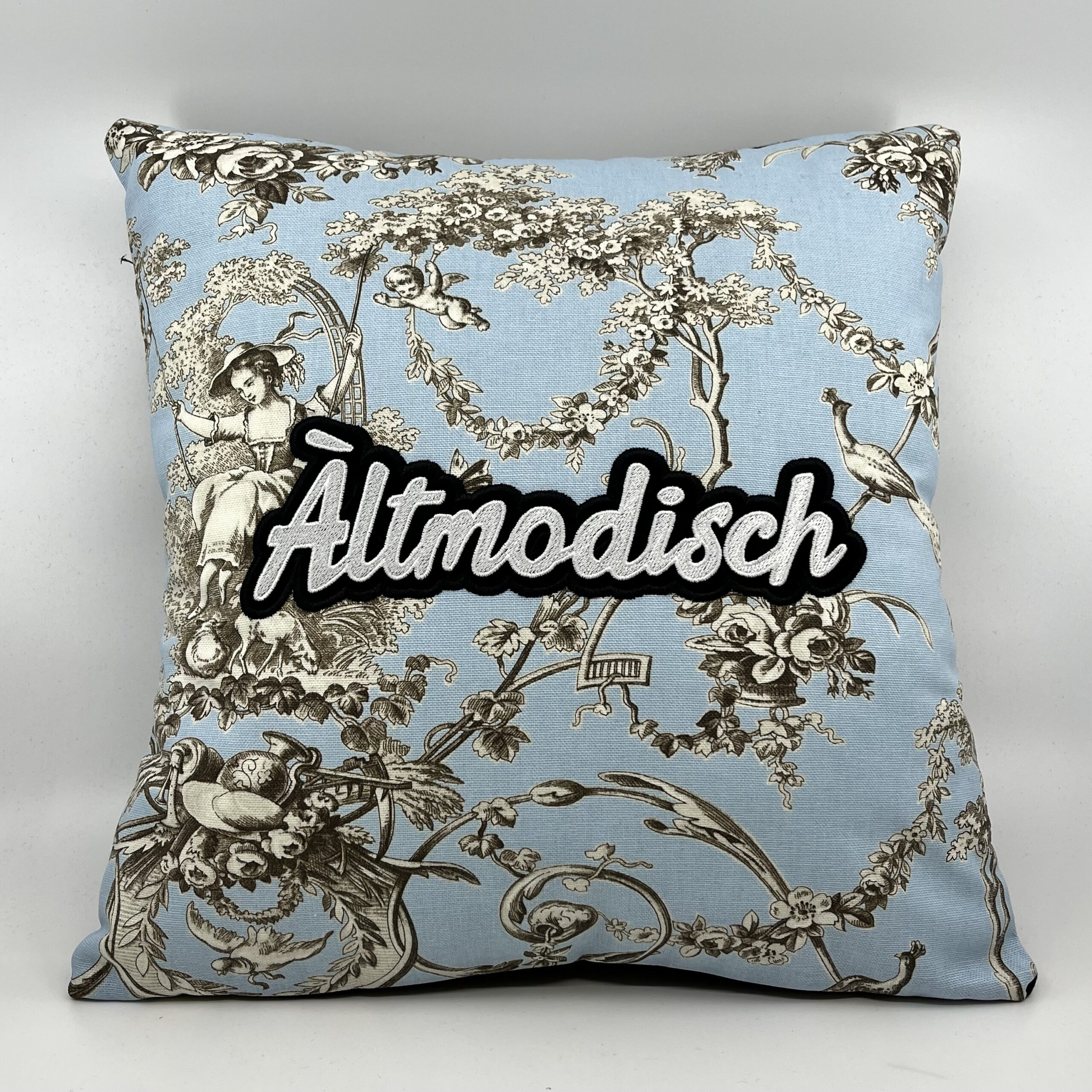 Coussin Àltmodisch,
Toile de Jouy.