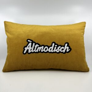 Coussin Àltmodisch,
Velours jaune d’Or.