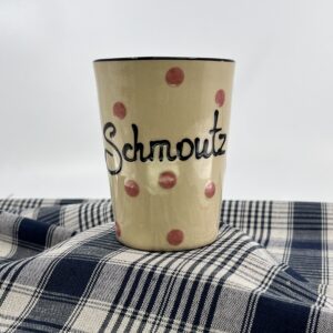 Tasse Schmoutz,
Gros pois roses.