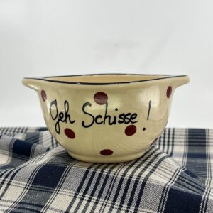 Bol à oreilles “Geh Schisse”
Pois rouges