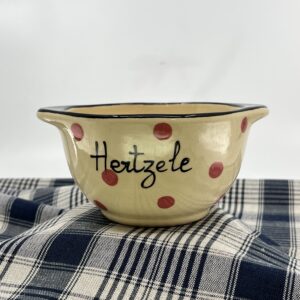 Bol à oreilles “Hertzele”Pois roses corail