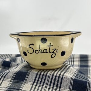 Bol à oreilles “Schatzi” 
Pois bleus marine