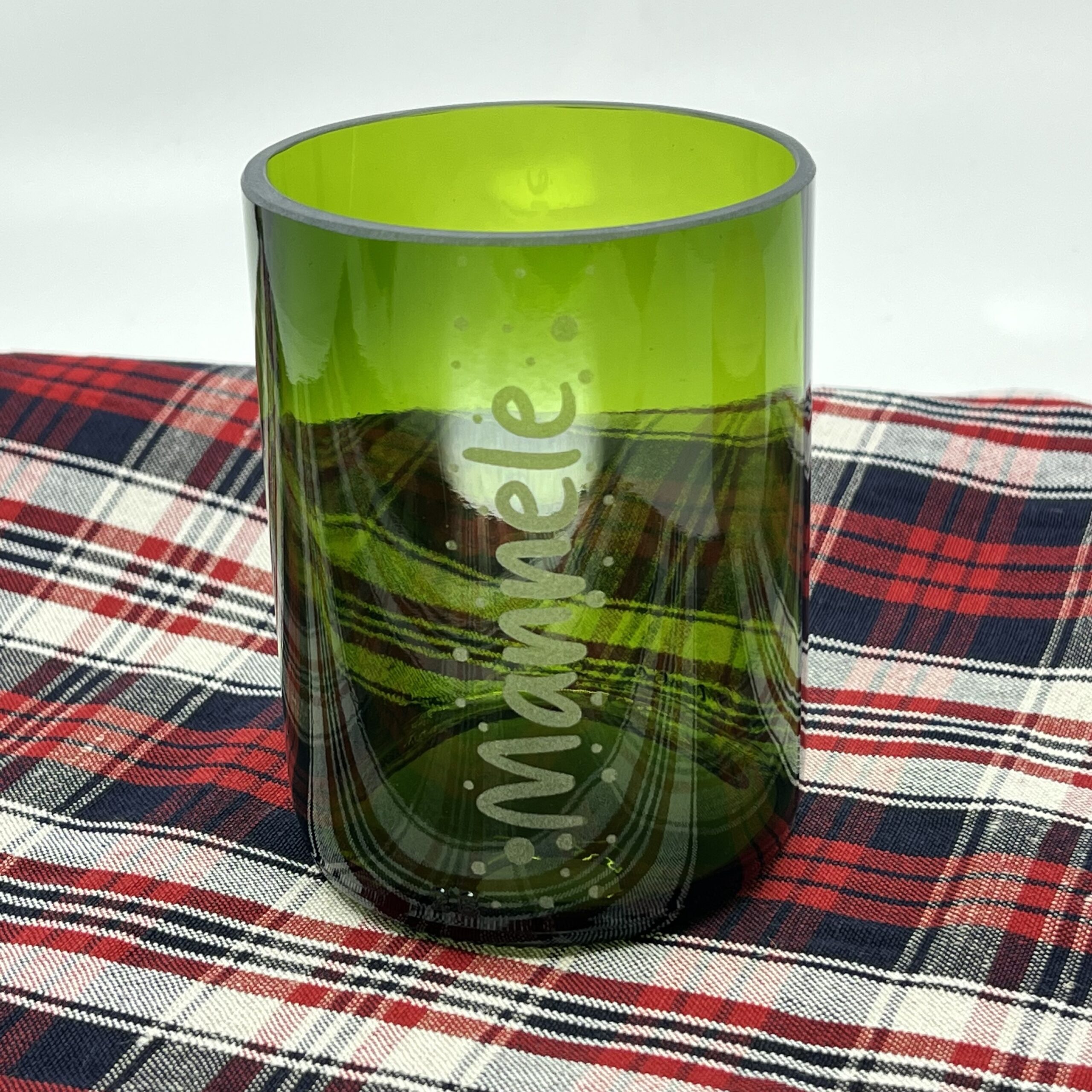 Verre cul de bouteille,
“Mannele”.