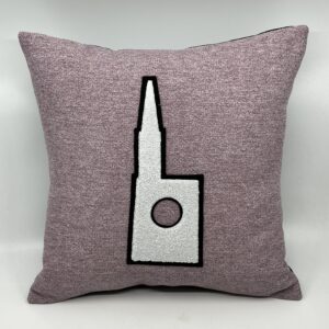Coussin Cathédrale,
Velours rose