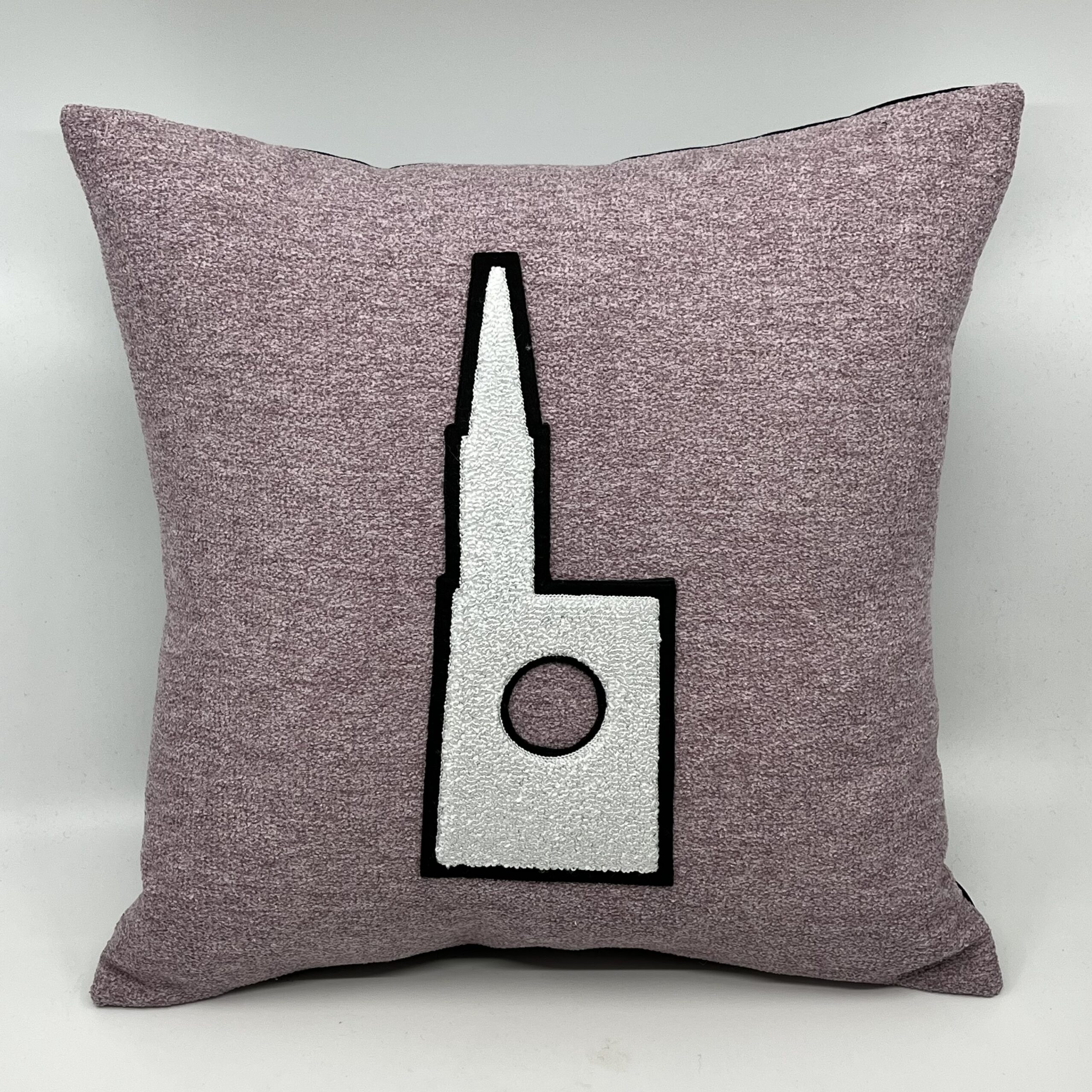 Coussin Cathédrale,
Velours rose