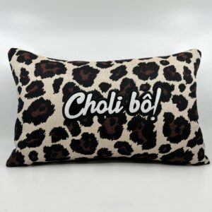Coussin Choli bô ! 
Motif Léopard.