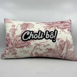 Coussin Choli bô !
Toile de Jouy rose .