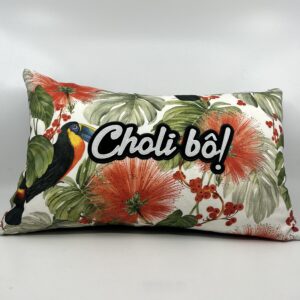 Coussin Choli bô !
Motif végétal et Toucans.