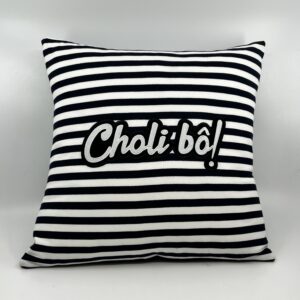 Coussin Choli bô !
Marinière bleu et blanche.