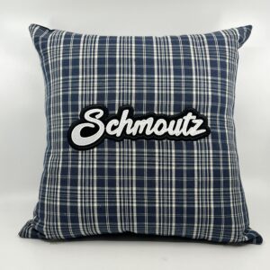 Coussin Schmoutz,
Kelsch bleu.