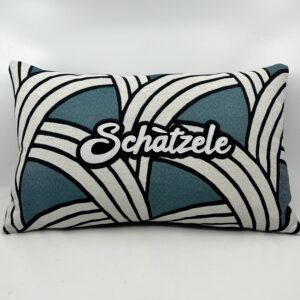 Coussin Schàtzele,
Motif « Art déco ».