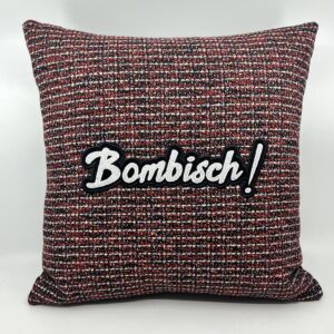 Coussin Bombisch !,
Tweed coton.