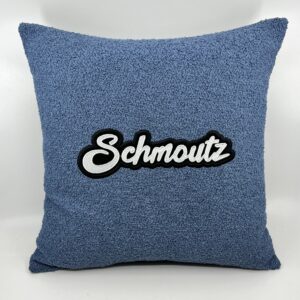 Coussin Schmoutz,
Bouclette bleue