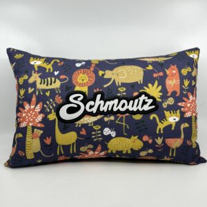 Coussin Schmoutz,
Motifs animaux.