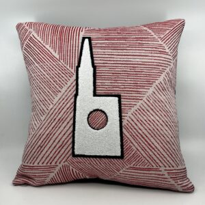 Coussin cathédrale,
Toile rose.