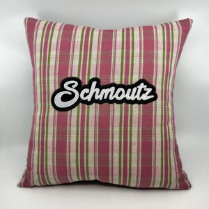 Coussin en kelsch alsacien rose motif schmoutz