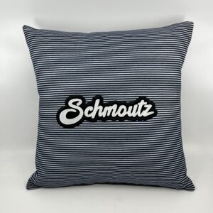 Coussin Schmoutz, Denim à rayures