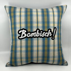 Coussin Bombisch !
Kelsch « Charles » bleu et jaune