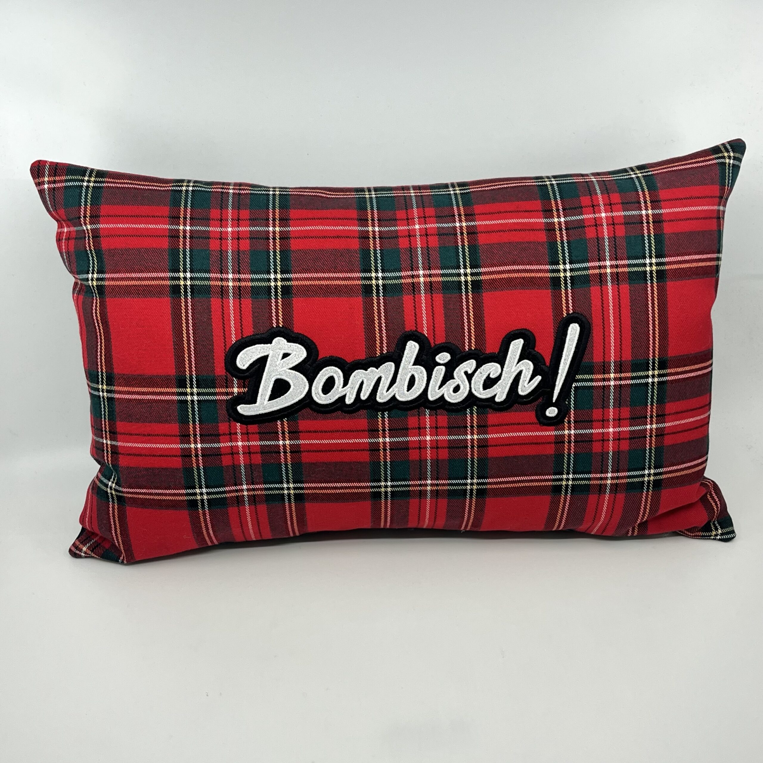 Coussin Bombisch !,
Motif Écossais grands carreaux