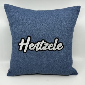 Coussin Hertzele,
Bouclette bleue