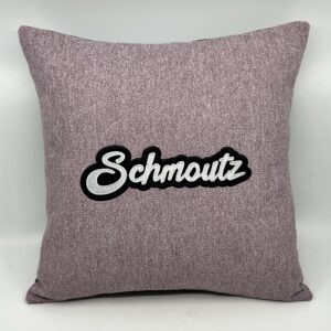 Coussin Schmoutz,
Velours rose